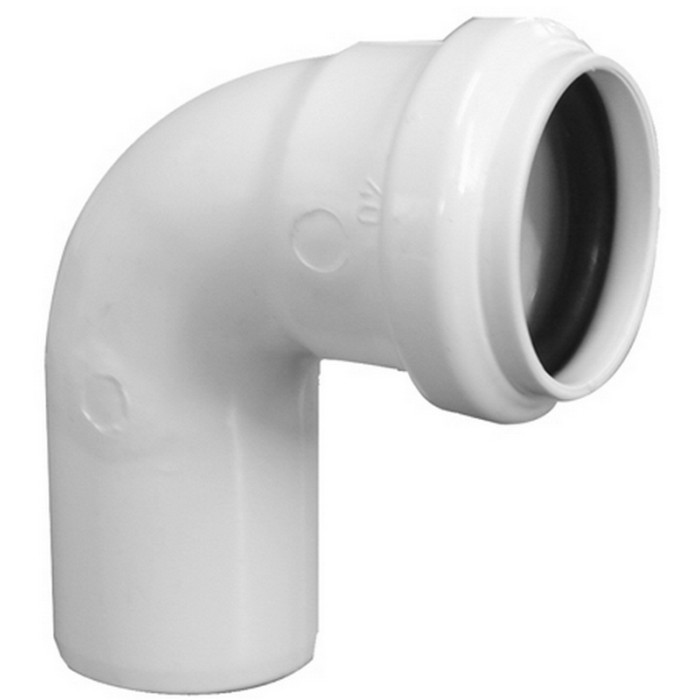 CODO PVC BLANCO 110 x 87  (ANILLO INCLUIDO)