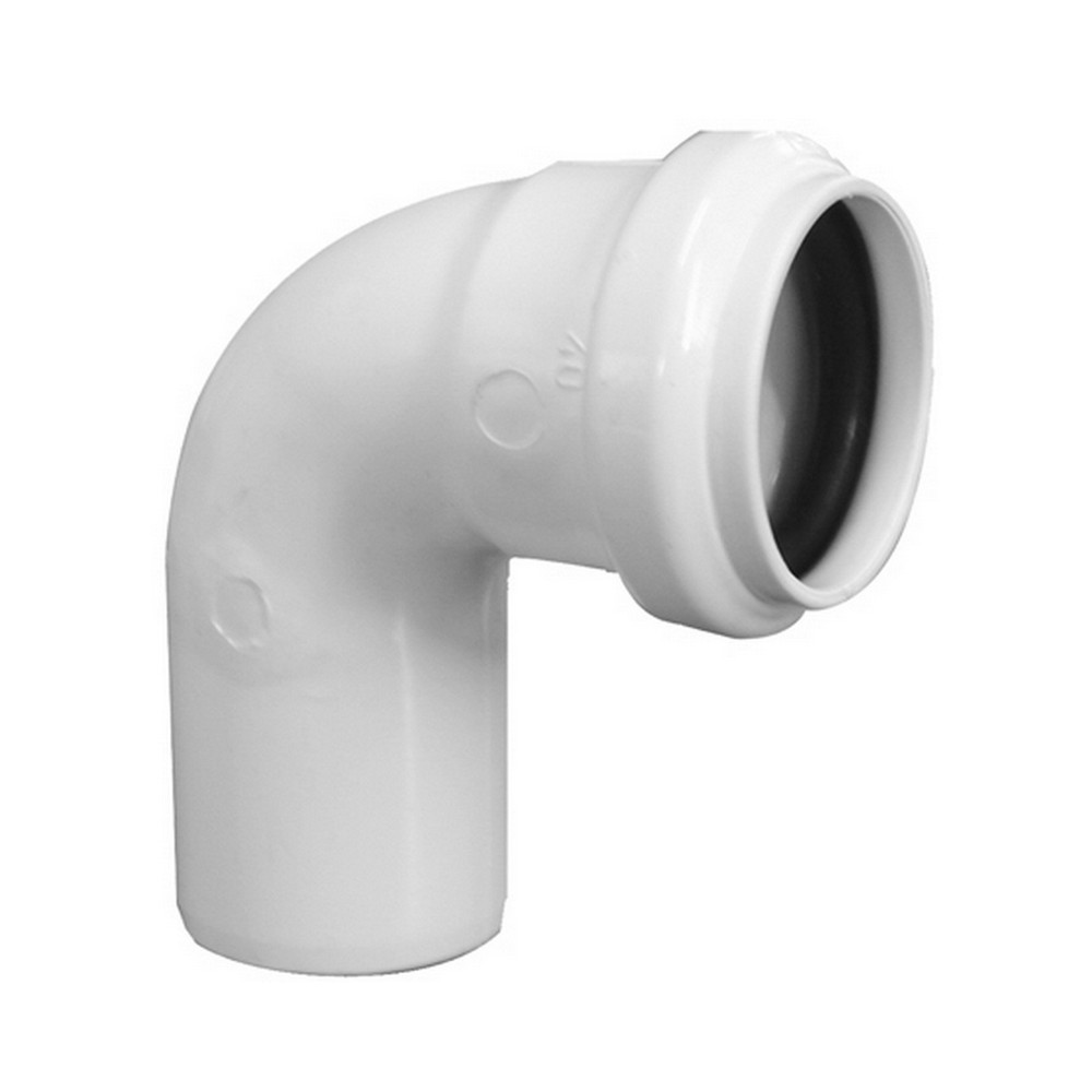 CODO PVC BLANCO 110 x 87  (ANILLO INCLUIDO)