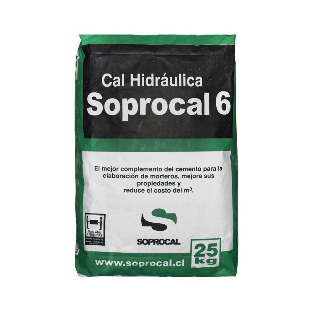 CAL HIDRAULICA SOPROCAL SACO 25 KILOS