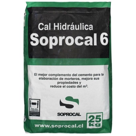 CAL HIDRAULICA SOPROCAL SACO 25 KILOS