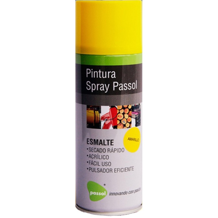 SPRAY ESMALTE ACRILICO PASSOL AMARILLO 400ML - 235GRS