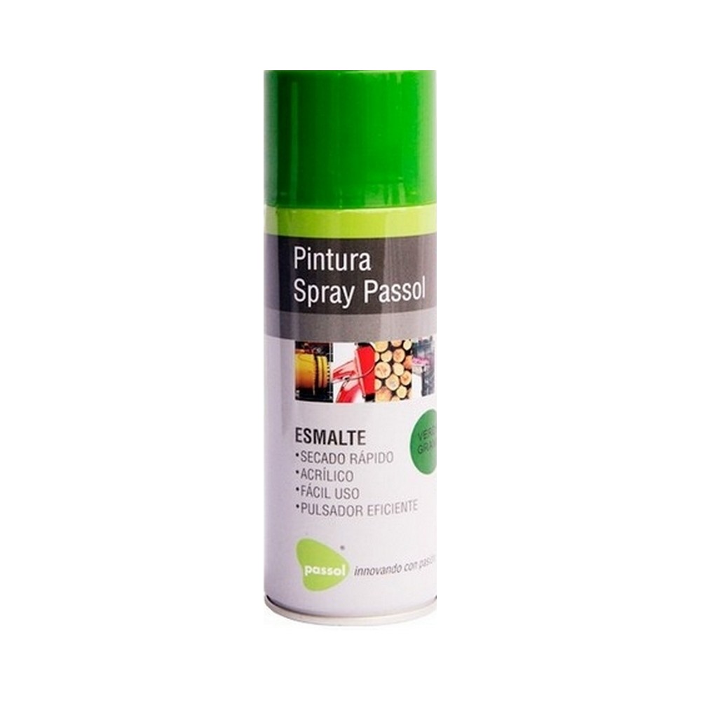 SPRAY ESMALTE ACRILICO PASSOL VERDE 400ML - 235GRS