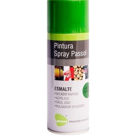 SPRAY ESMALTE ACRILICO PASSOL VERDE 400ML - 235GRS