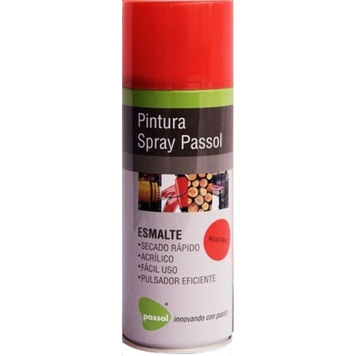 SPRAY ESMALTE ACRILICO PASSOL ROJO 400ML - 235GRS