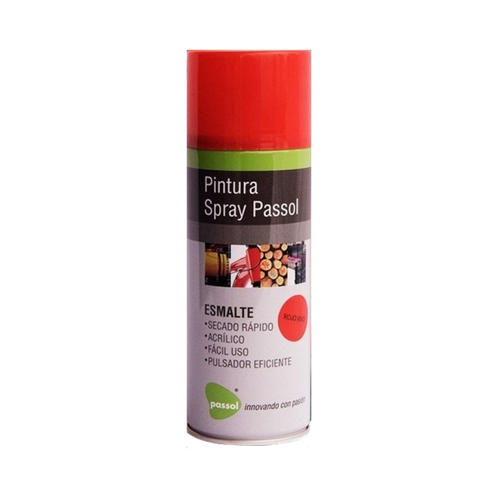 SPRAY ESMALTE ACRILICO PASSOL ROJO 400ML - 235GRS