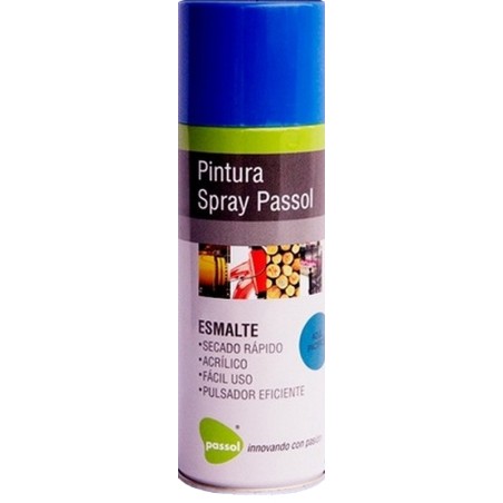 SPRAY ESMALTE ACRILICO PASSOL AZUL 400ML - 235GRS