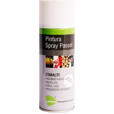 SPRAY ESMALTE ACRILICO PASSOL BLANCO 400ML - 235GRS