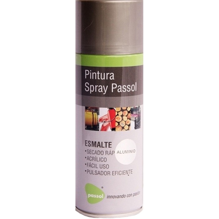 SPRAY ESMALTE ACRILICO PASSOL ALUMINIO 400ML - 235GRS