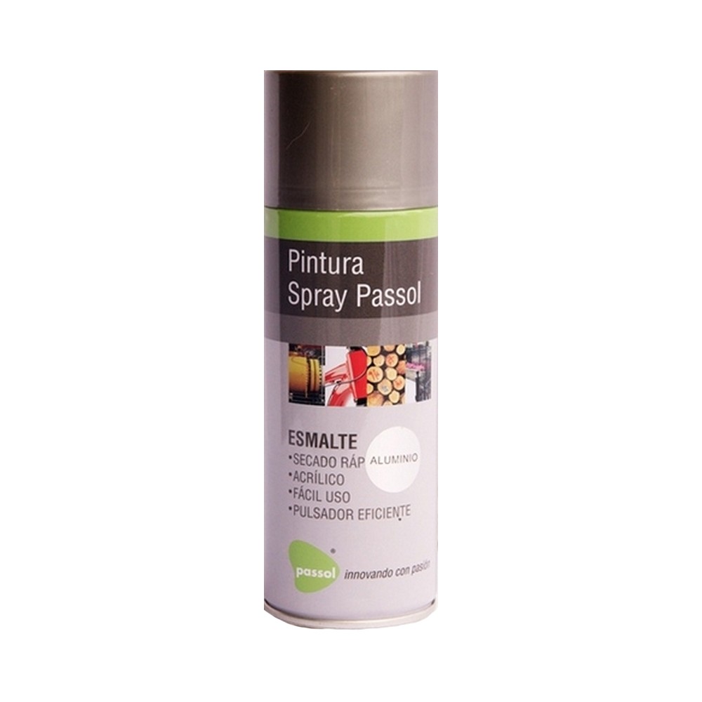 SPRAY ESMALTE ACRILICO PASSOL ALUMINIO 400ML - 235GRS