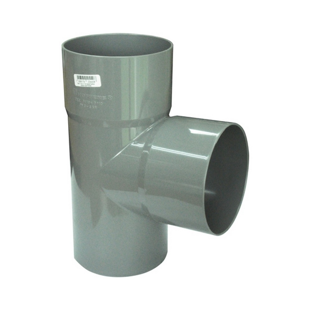 TEE PVC 110 X 75 MMS SANITARIA GRIS