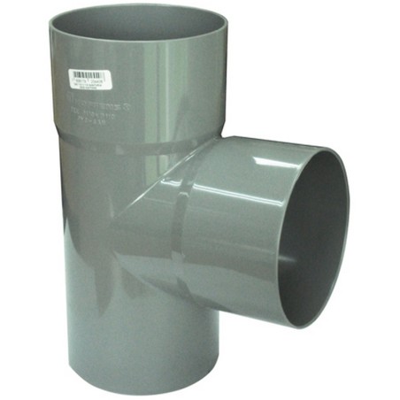 TEE PVC 110 X 75 MMS SANITARIA GRIS