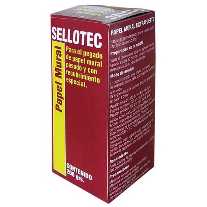 ADHESIVO PAPEL MURAL SELLOTEC CAJA 200 GR