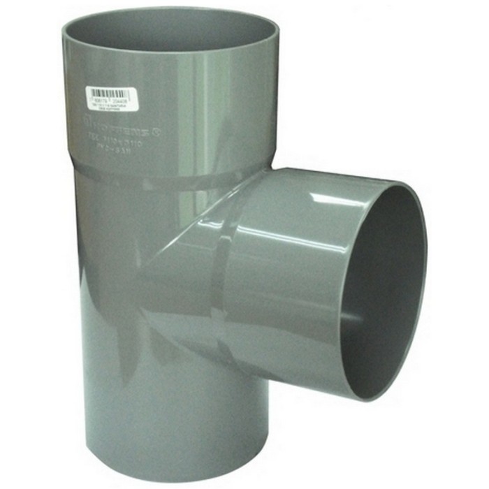 TEE PVC SANITARIO GRIS 110 X 110 MMS