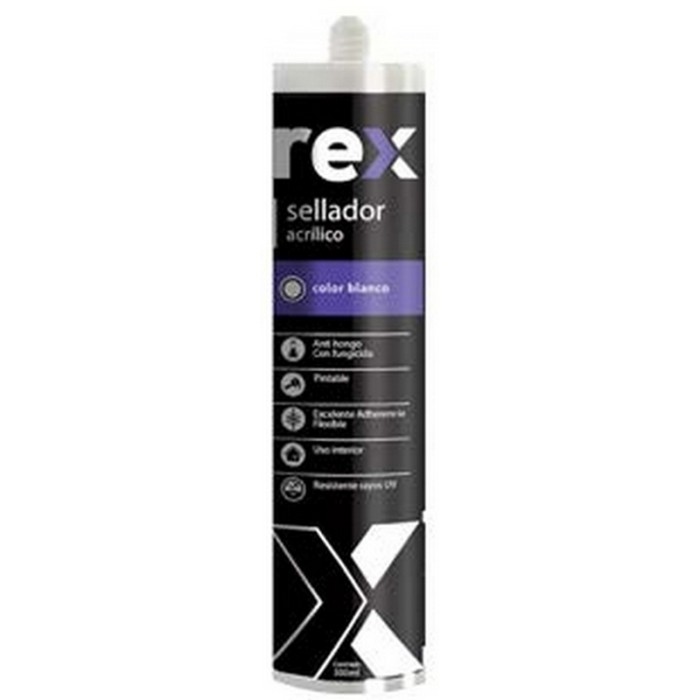 SELLADOR ACRÍLICO REX BLANCO PINTABLE 300 ML.