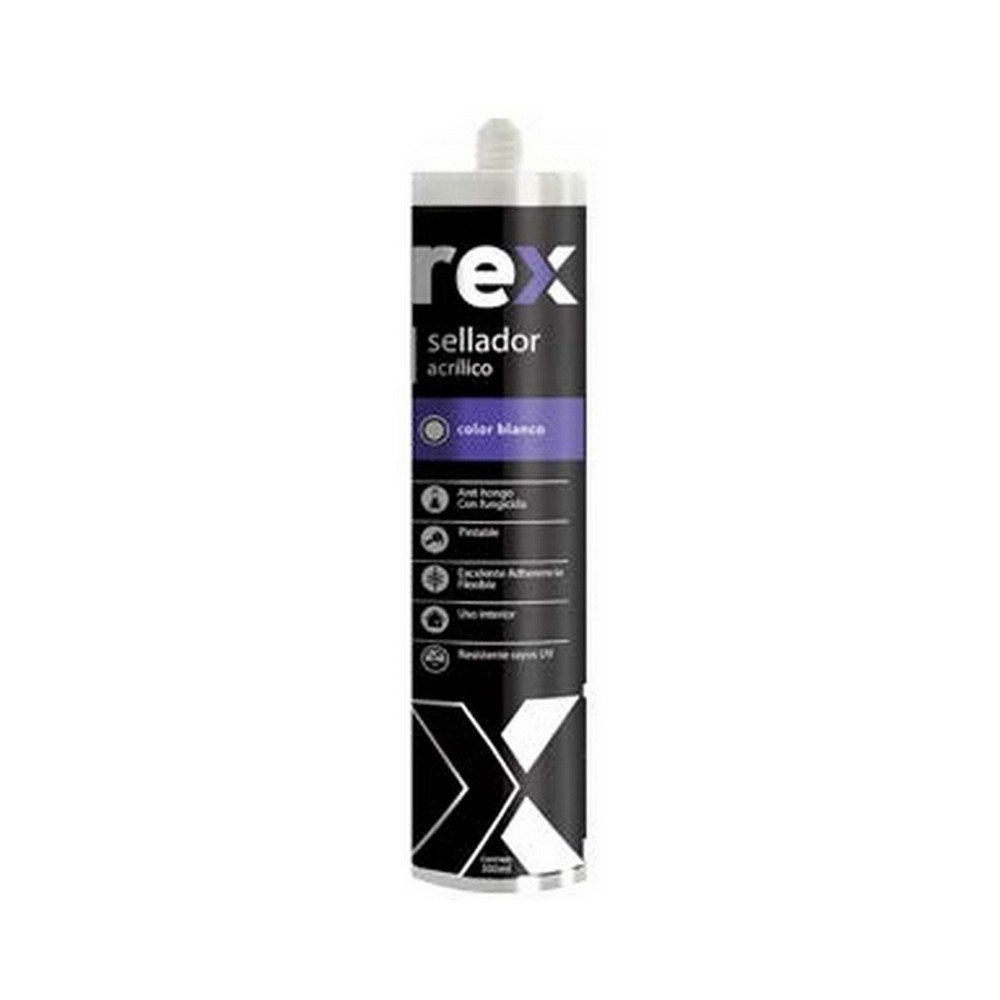 SELLADOR ACRÍLICO REX BLANCO PINTABLE 300 ML.