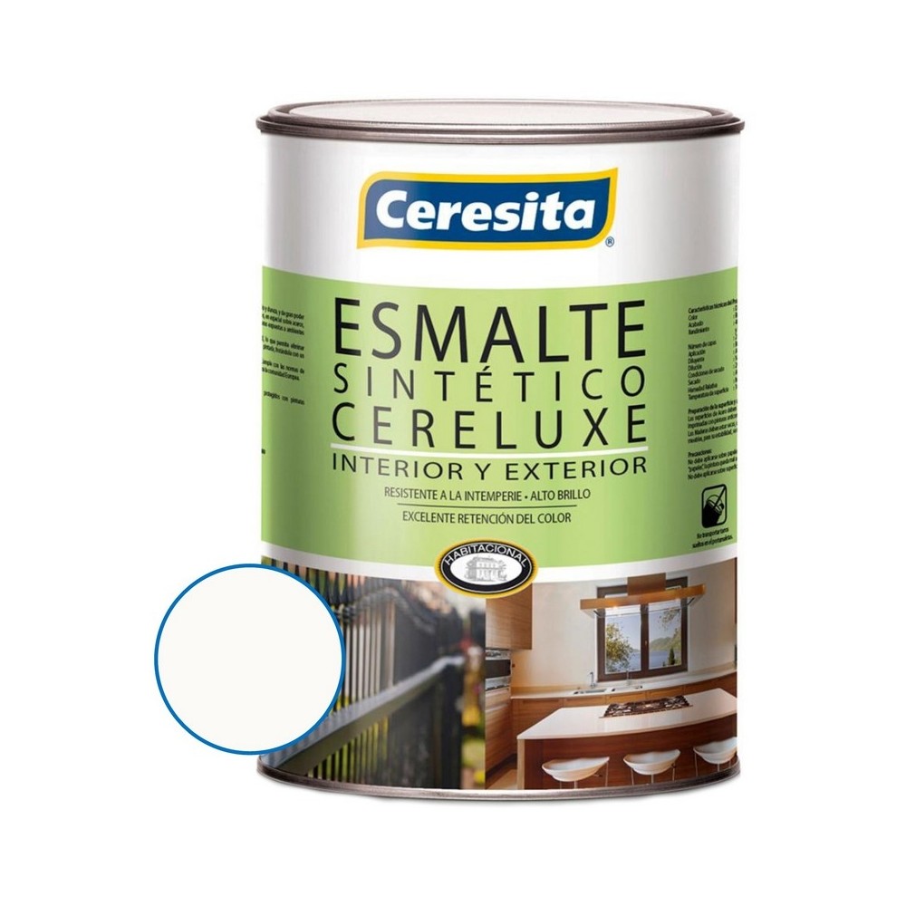 ESMALTE SINTETICO CERESITA CERELUXE BRILLANTE BLANCO LITRO