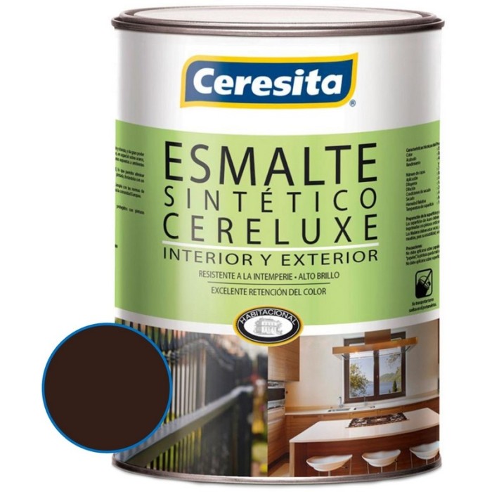 ESMALTE SINTETICO CERESITA CERELUXE CAFE MORO LITRO