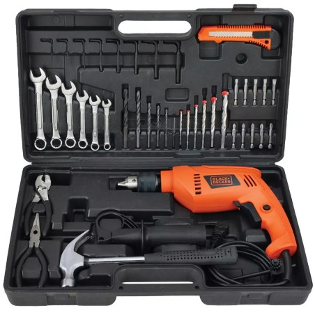 TALADRO BLACK & DECKER HD565K B2C CON HERRAMIENTAS