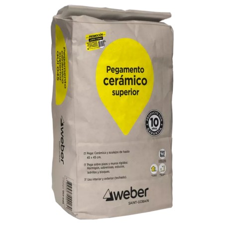 ADHESIVO CERAMICO SUPERIOR WEBER 25 KILOS