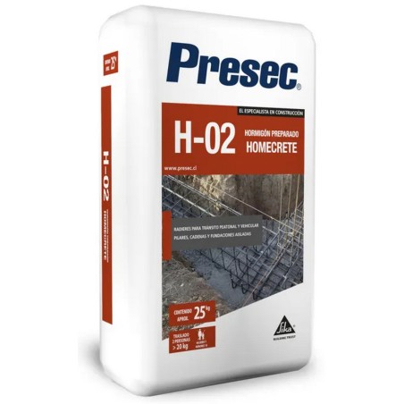 HORMIGON PREPARADO HOMECRETE PRESEC H-02 - 25 KILOS