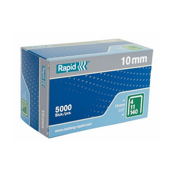 GRAPA GALVANIZADA RAPID 10 MMS -  CAJA DE 5000 UNIDADES